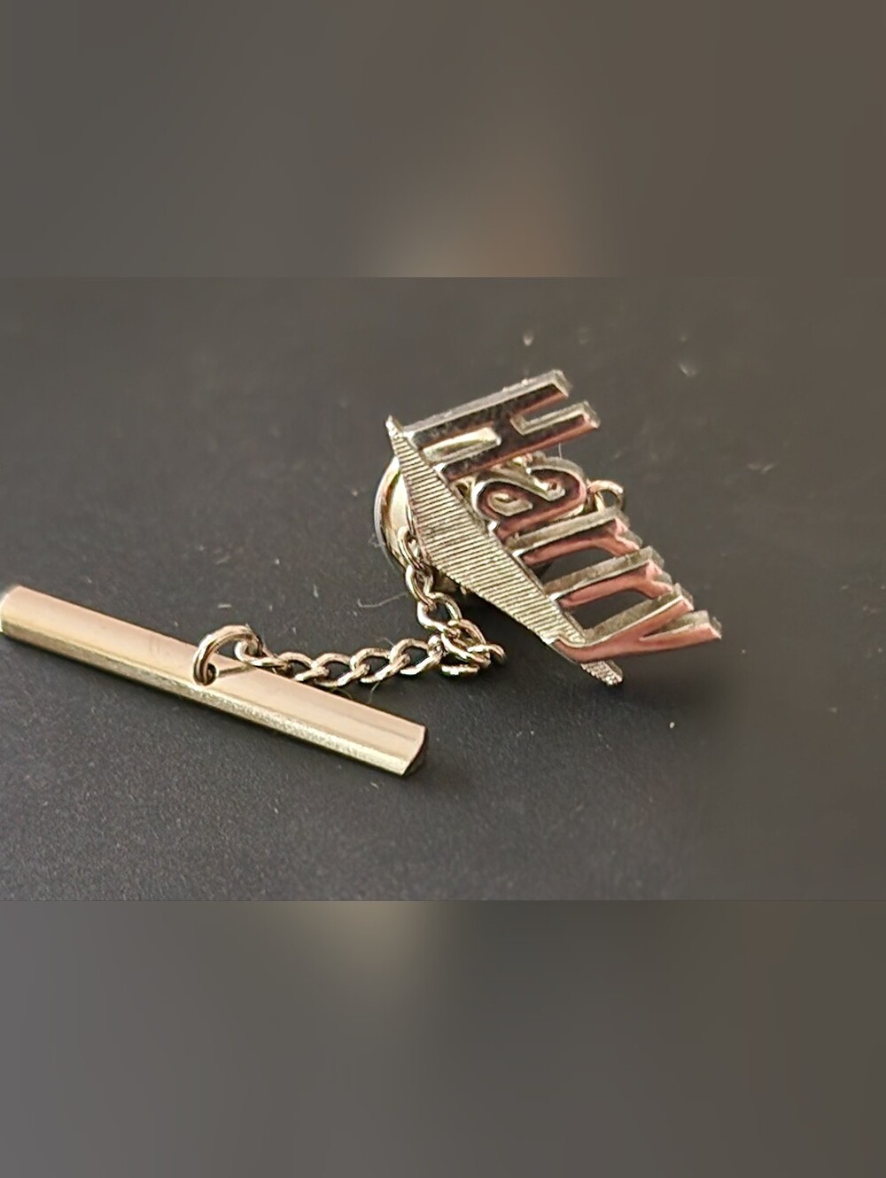Vintage MCM "Harry" Silver Tone Tie Tack By SWANK